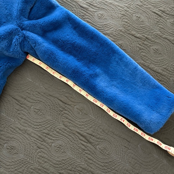 Rebecca Minkoff Cobalt Blue Henderson Faux Fur Moto Jacket Coat - Picture 6 of 10